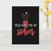 リカバリーへの愛のバレンタイン - あなたは私をソーバーで虜にした カード (黄色い花)