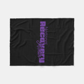 リカバリ月 – 紫のロゴ フリースブランケット (正面(横))