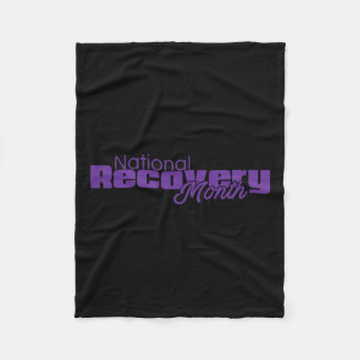 リカバリ月 – 紫のロゴ フリースブランケット
