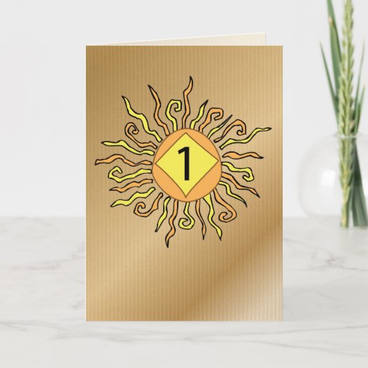 リカバリ1周年の日 カード (正面)