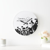 リカバリ・ミラクル、白黒 ラージ壁時計 (ホーム)