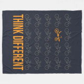 リカムベントバイクサイク考えリス違う引用文 フリースブランケット (正面(横))