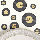 リカラーレトロビニールLPロックンロールテーブル紙吹雪 コンフェッティ