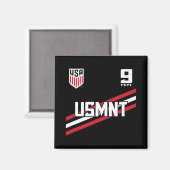 リカルド・ペピ 9 ネイビー USMNT オフィシャルライセンス マグネット (正面/裏面)