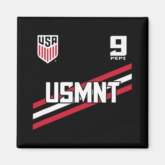 リカルド・ペピ 9 ネイビー USMNT オフィシャルライセンス マグネット (正面)