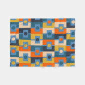 リカンゲルレトロコンテンポラリー幾何学模様 フリースブランケット (正面(横))