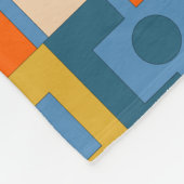 リカンゲルレトロコンテンポラリー幾何学模様 フリースブランケット (角)