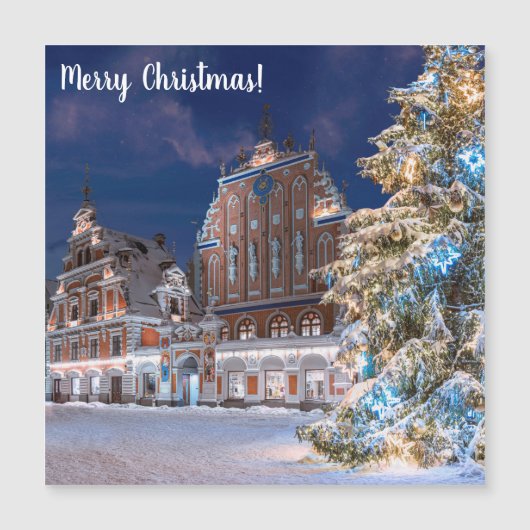 リガのクリスマスツリーとブラックヘッズハウス (正面)