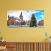 リガのクリ飾スマリー付きドーム広場 キャンバスプリント (インサイチュ (リビング))