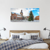 リガのクリ飾スマリー付きドーム広場 キャンバスプリント (インサイチュ (寝室))