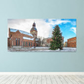 リガのクリ飾スマリー付きドーム広場 キャンバスプリント (インサイチュ (ウッドフロア))