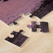 リガの夕暮れ時の雪景色のパノラマ ジグソーパズル (側面)