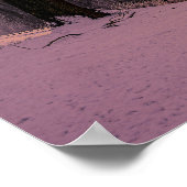 リガの夕暮れ時の雪景色のパノラマ ポスター (角)