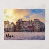 リガの夕暮れ通り ポストカード (正面)