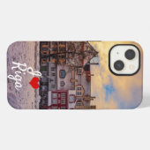 リガの夕暮れ通り iPhoneケース (裏面横)