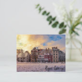 リガはがきの通り上の夕日 ポストカード (スタンド正面)