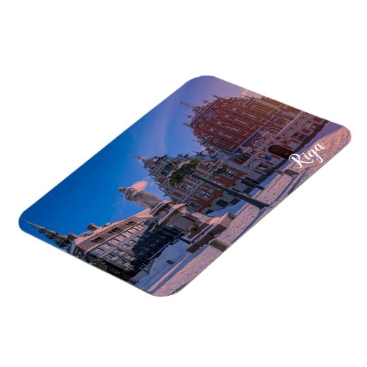 リガタウンホールスクエアインウィンタースクエア マグネット (左側)