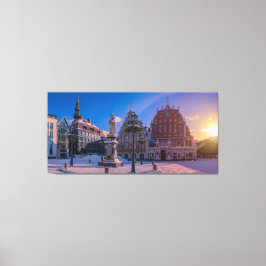 リガタウンホールスクエア冬 キャンバスプリント