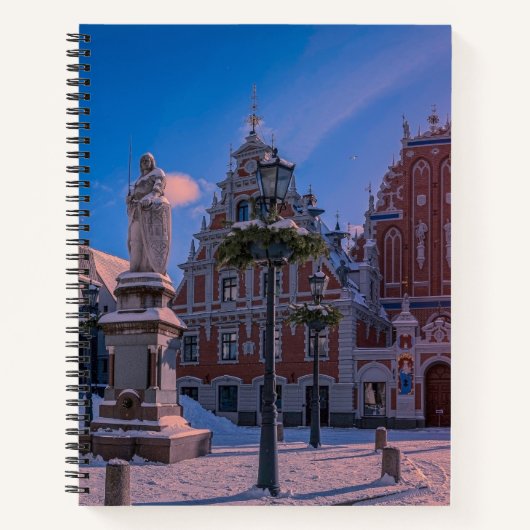 リガタウンホールスクエア冬 ノートブック (正面)