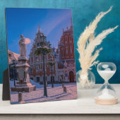 リガタウンホールスクエア冬 フォトプラーク (側面)