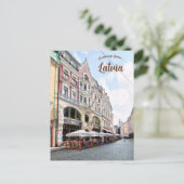 リガラトビアの通り ポストカード (スタンド正面)