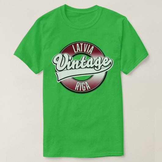 リガラトビアヴィンテージロゴ Tシャツ (デザイン正面)