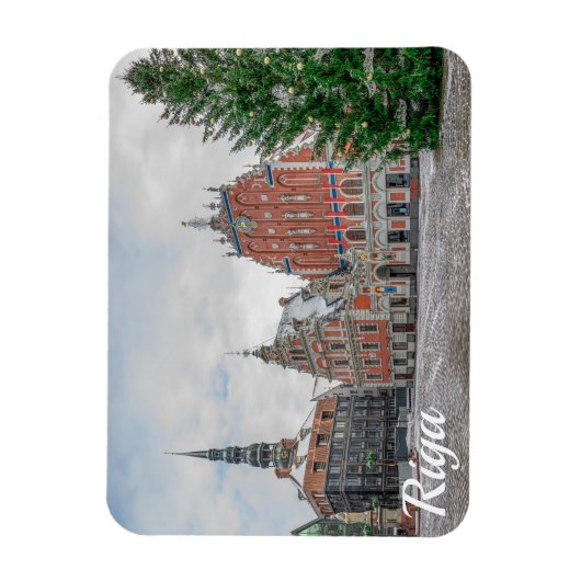 リガラトビア磁石のクリスマス マグネット (縦)