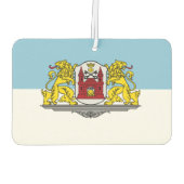 リガ国旗、ラトビアよだれかけ カーエアーフレッシュナー (裏面)