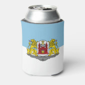 リガ国旗、ラトビアクーラーボックス 缶クーラー (缶裏面)