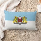 リガ国旗、ラトビア・ランバー・ピロー ランバークッション (ブランケット)