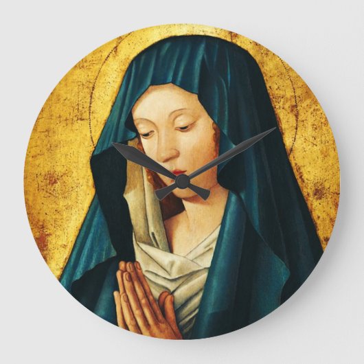 リガ祈りの言葉ヴァージン ラージ壁時計 (正面)