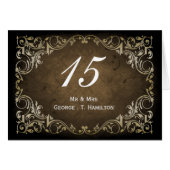 リガ素朴ル装飾用ブラウンと金ゴールド結婚ズ (正面横)