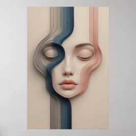 リキッドアイデンティティーポスター抽象芸術ウォールアート ポスター