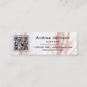リキッドクリーム大理石シックInstagram後を追 QRコード スキニー名刺 (裏面)