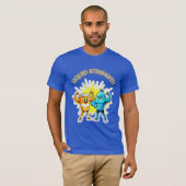リキッドストレングス - 楽しいジュースと水の筋肉デザイン Tシャツ (正面フル)