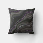 リキッドブラックグレーホワイトアゲートグリッタードリーム#1 クッション (裏面)