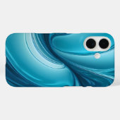 リキッドブルーエナジー - 抽象的なフローデザイン Case-Mate iPhoneケース (裏面 (横))