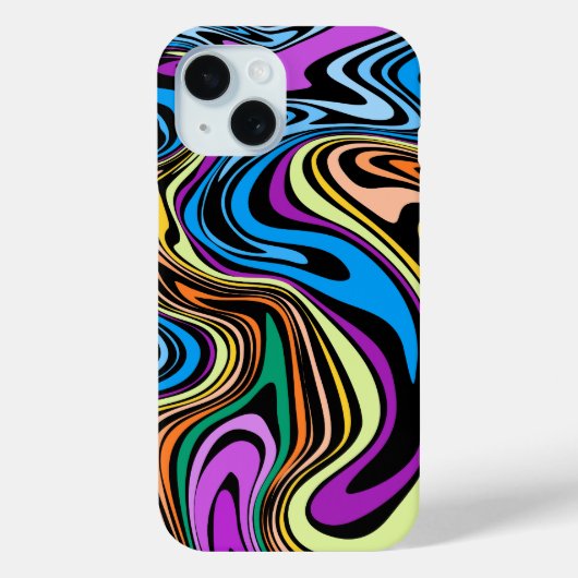リキッドペイント・マーブリングエフェクト Case-Mate iPhoneケース (裏面)