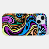 リキッドペイント・マーブリングエフェクト Case-Mate iPhoneケース (裏面 (横))