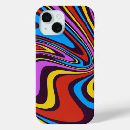 リキッドペイント・マーブリング効果 iPhone 15ケース