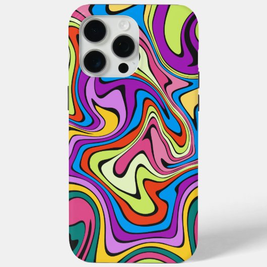 リキッドペイント・マーブリング効果 Case-Mate iPhoneケース (裏面)