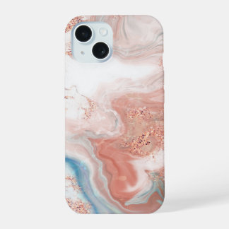 リキッドマーブル 流体アート パステルマーブル トレンディー iPhone 15ケース