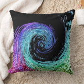リキッドレインボーウェーブ装飾用クッション クッション (ブランケット)