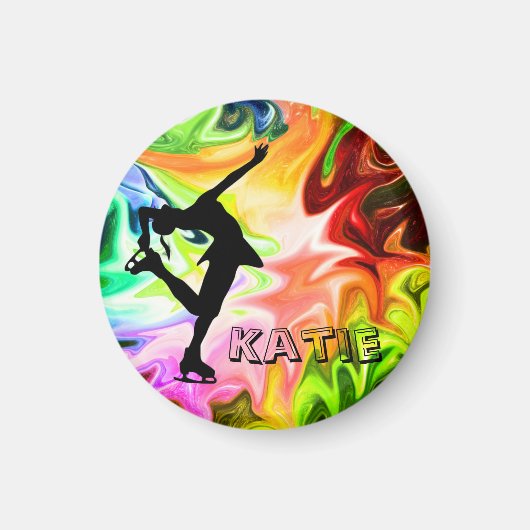 リキッドレインボー&スケーター マグネット (正面)