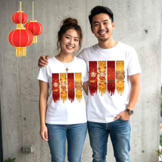リキッド エナジー ドリップアート 2027年 中国新年 Tシャツ