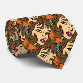 リキテンスタインのポップアートの女の子のタイ ネクタイ (ロール)