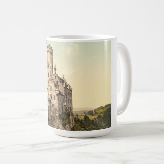 リキテンスタインの城の郵便はがき コーヒーマグカップ (正面右)