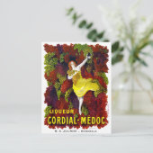 リキュールCordial-Medocヴィンテージのポスター復元 ポストカード (スタンド正面)