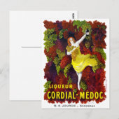 リキュールCordial-Medocヴィンテージのポスター復元 ポストカード (正面/裏面)