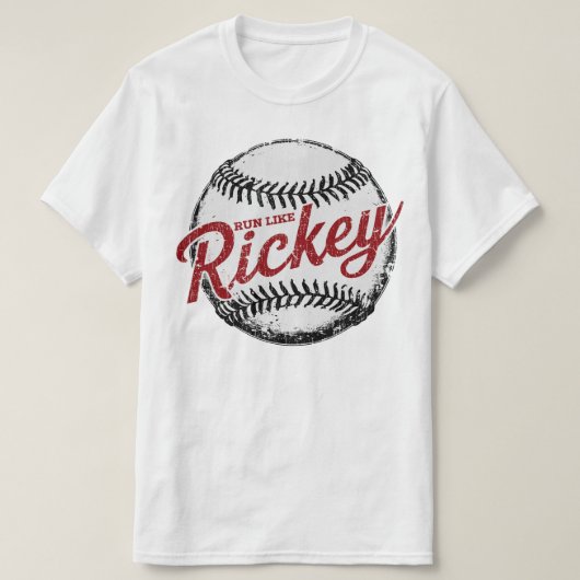 リキ走ー・ヘンダーソン野球伝説のように Tシャツ (デザイン正面)